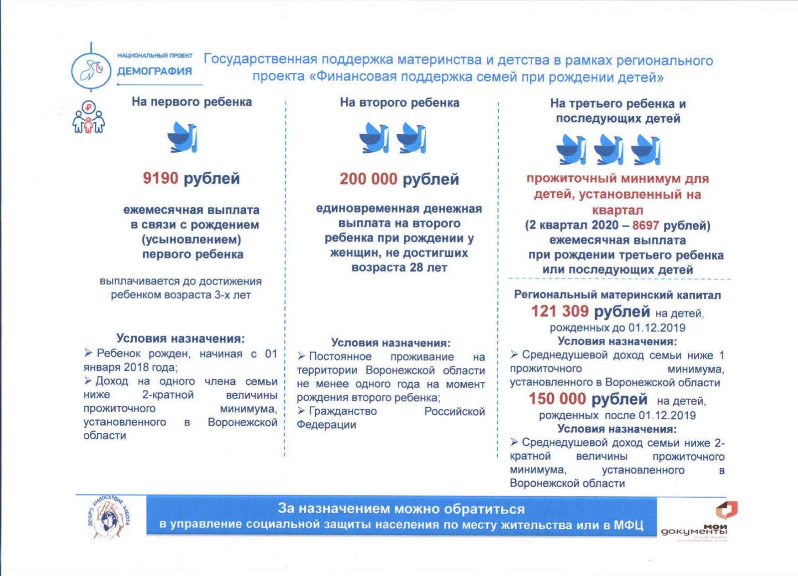 Финансовая поддержка семей при рождении детей национальный проект